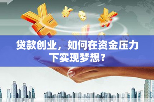 泾县贷款创业，如何在资金压力下实现梦想？