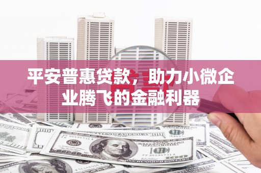 延吉平安普惠贷款，助力小微企业腾飞的金融利器
