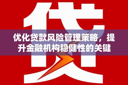 平湖优化贷款风险管理策略，提升金融机构稳健性的关键