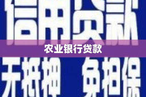 班戈农业银行贷款