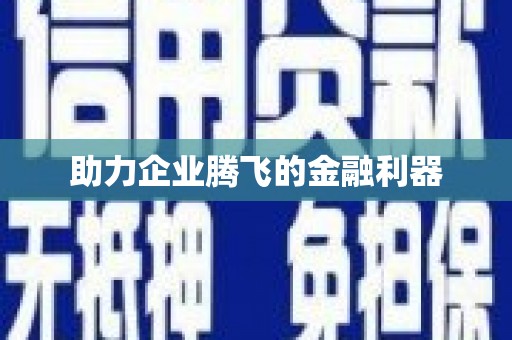 合川助力企业腾飞的金融利器