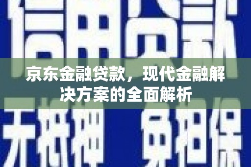 万载京东金融贷款，现代金融解决方案的全面解析