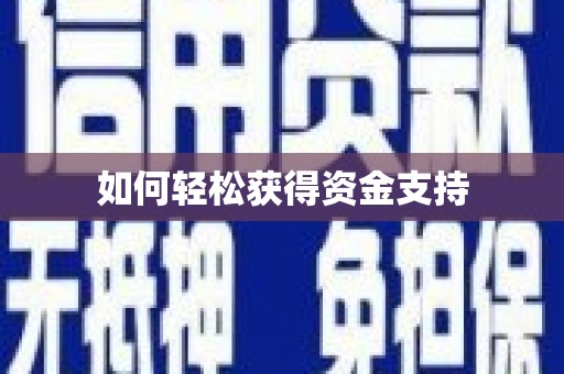 板芙如何轻松获得资金支持
